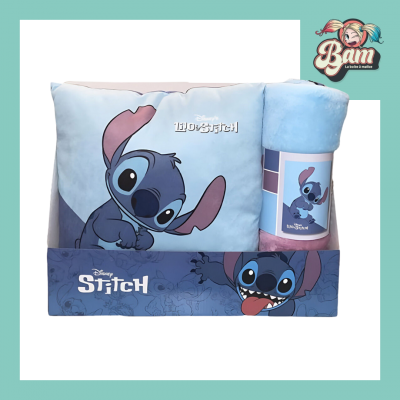 Ensemble couverture polaire coussin disney stitch disney 1 