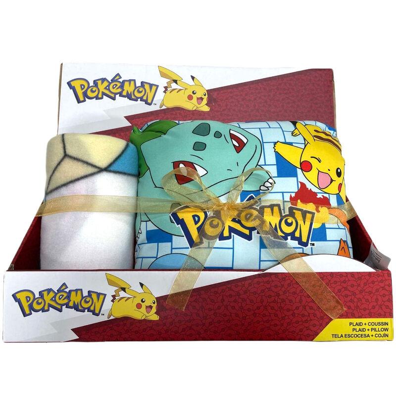 Promo Pokémon pokémon set coussin 35 cm + plaid 100 x 140 cm chez