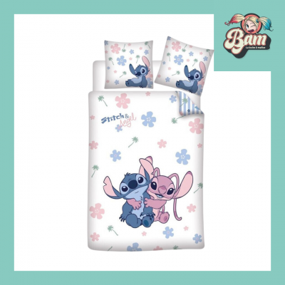 Lilo stitch parure de lit 140x200cm 65x65cm stitch et angel