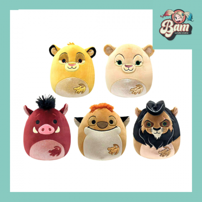 Peluche squishmallows roi lion disney