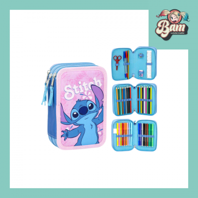 Plumier triple stitch coffret papeterie disney