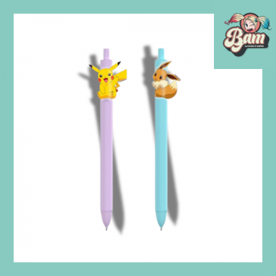 Pokemon set de 2 stylos pikachu evoli