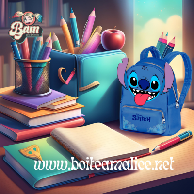 Sac a dos stitch disney karactermania boite a malices